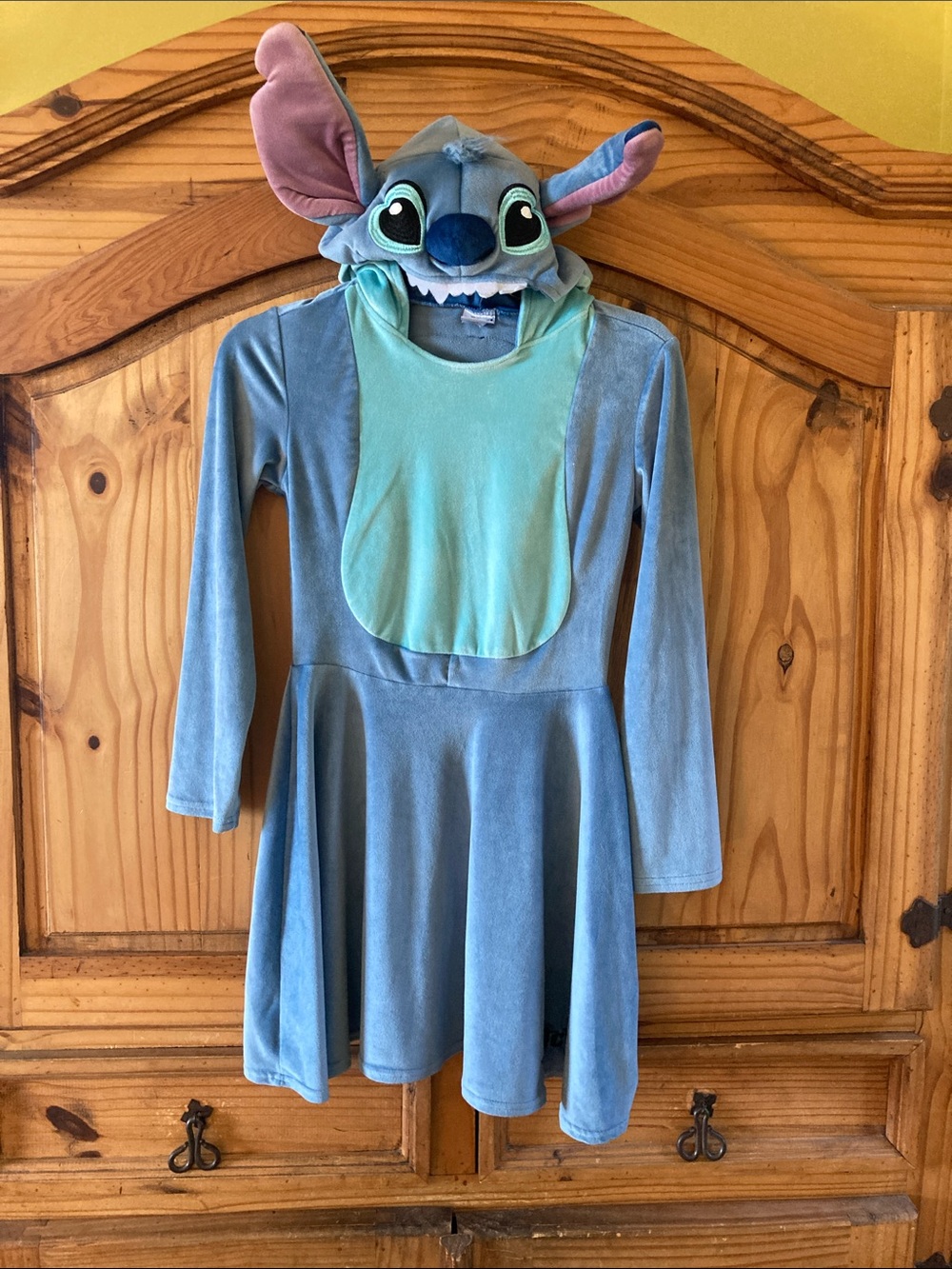 Girls Stitch hooded blue costume dress size L